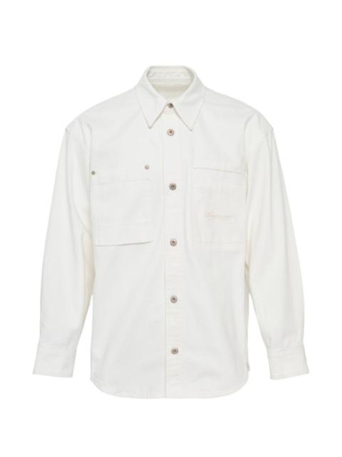 Shacket back floral-print jacket