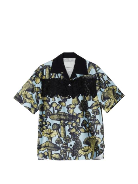 Ethereal Mushroom Lace printed shirt