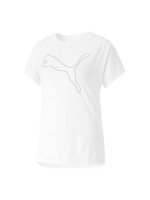 (WMNS) PUMA Cat Logo Train Favorite Jersey 'White' 519523-02