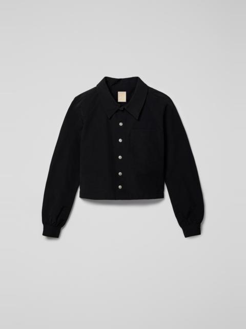 Black Cotton/Nylon Shirt