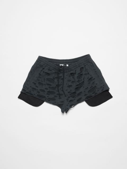 Distressed shorts - Faded black