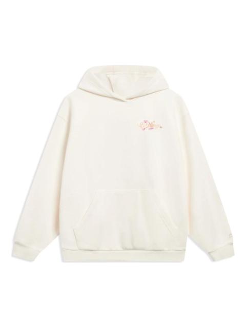 (WMNS) Li-Ning Anything Is Possible Floral Graphic Hoodie 'Beige' AWDT016-1