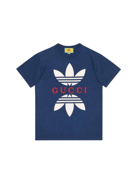 Gucci x adidas Cotton Jersey T-Shirt Cobalt Blue