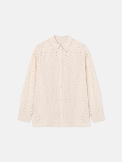 Laser Cut Heavy Poplin Shirt