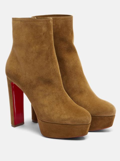 Loo Booty 130 suede platform ankle boots