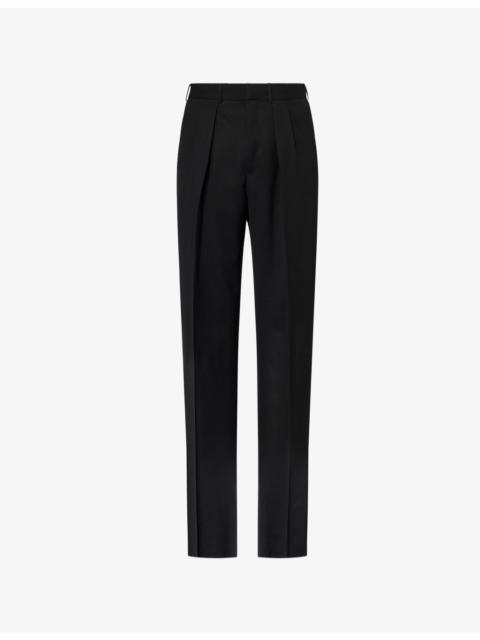 Fresco Double-Pleated Wool Trousers