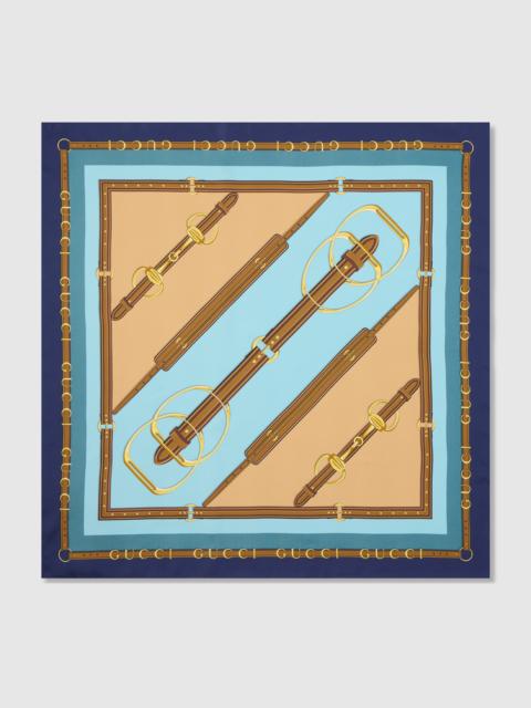 Printed silk twill carré