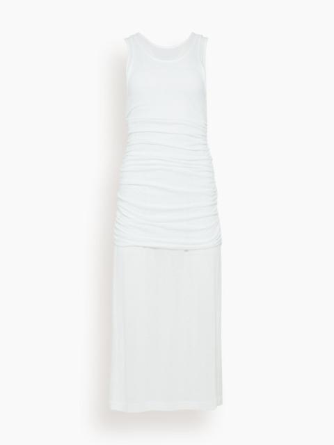 Romana Layered Tank Dress in White