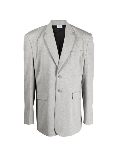 single-breasted shoulder-pad blazer