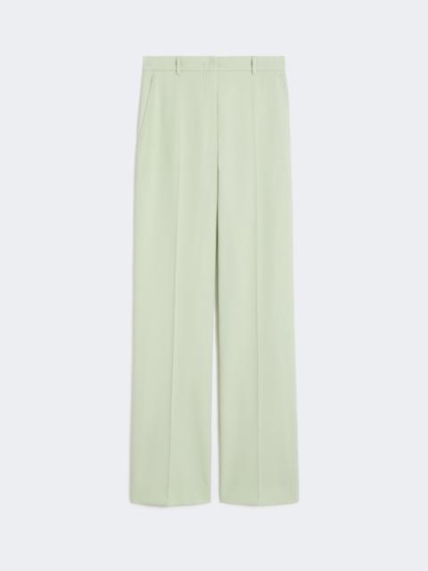Wool crepe trousers - GREEN