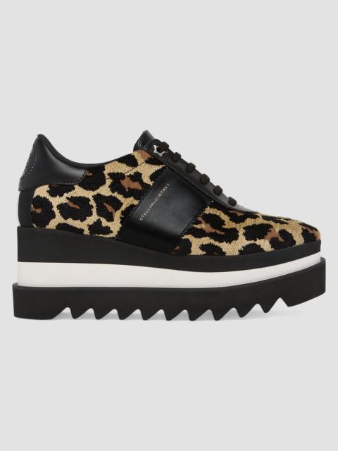 Women's Elyse Shaggy-Deer Wedge Sneakers - Black Leopard