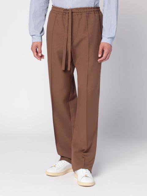 Brown gabardine trousers
