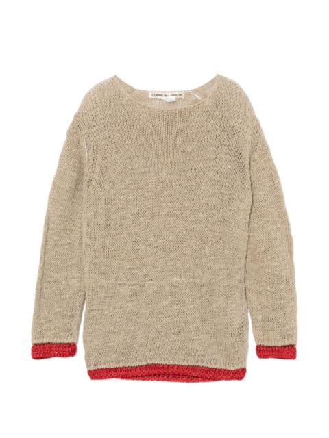 open knit round neck jumper