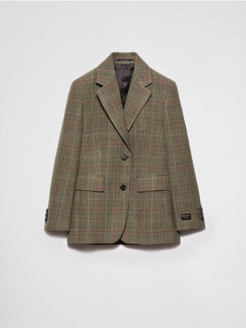 【プラダ・PRADA】Single-breasted houndstooth check jacket Prada Single-breasted Prince of Wales checked jacket