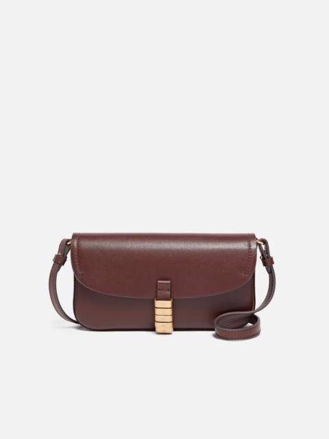 MEDIUM SADDLE FLAT LEATHER SHOULDER BAG