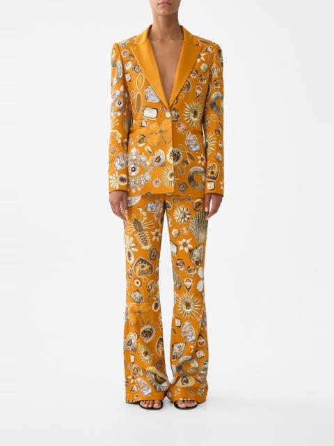 SINGLE BREASTED PEAK COLLAR BLAZER