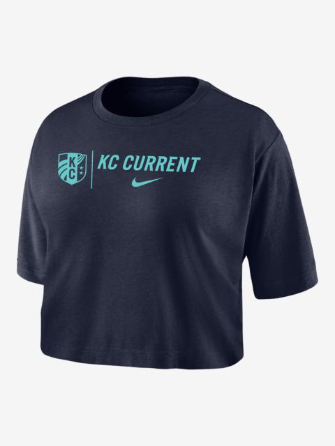 Kansas City Current Nike Women's Dri-FIT Soccer Cropped T-Shirt