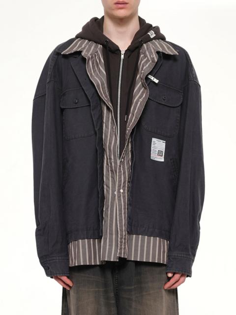 Triple Layered L/S Shirts in Black