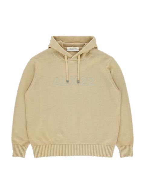 TREATED LOGO KNIT HOODED SWEATER