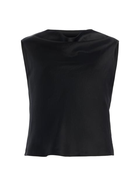 Barb Satin Shell Top black