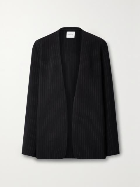 Arielle Pinstriped Crepe Blazer
