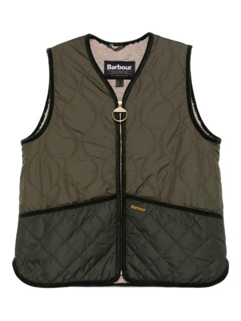 quilted zip-front gilet