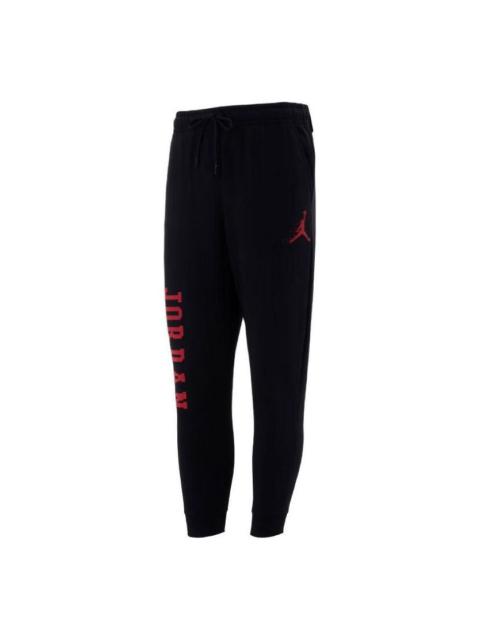 Air Jordan Essentials Holiday Sweatpants 'Black Red' FD7468-010