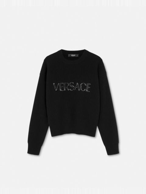Cielo Stellato Logo Cashmere Knit Sweater