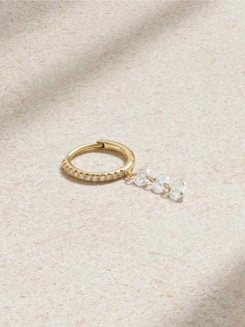 18-karat Gold Diamond Single Hoop Earring