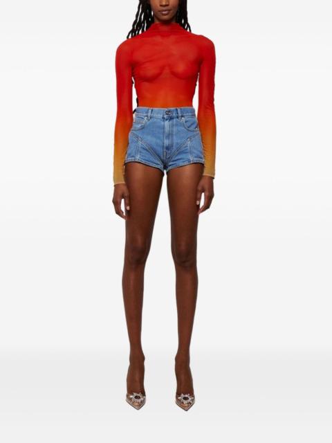 ombre-effect mesh top