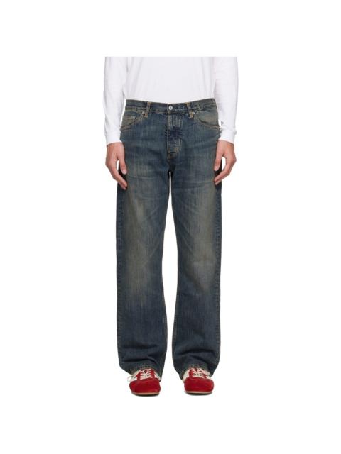 Blue Relaxed Bootcut Rush Jeans