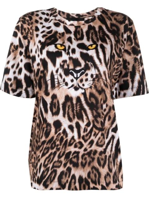 leopard-print T-shirt