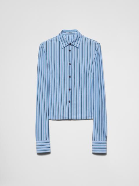 Striped piqué shirt