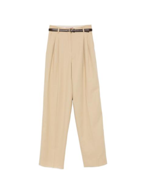 Divo pleated belt trousers