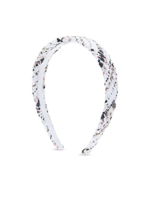 Eve logo-plaque tweed head band