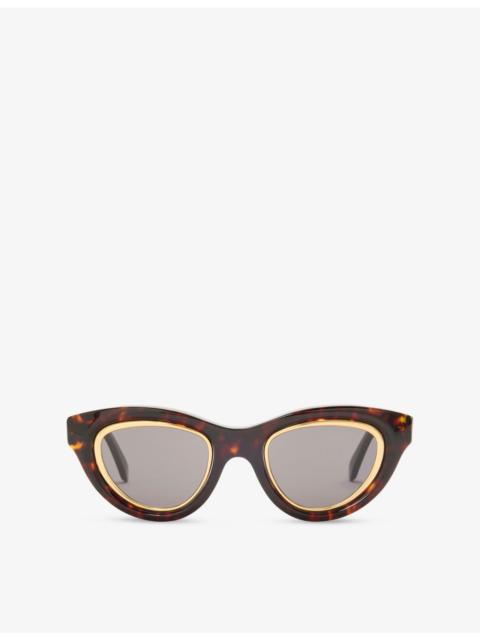 Cat Eye Mini Anagram Acetate Sunglasses