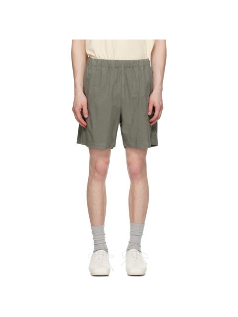 Gray Per Cotton Tencel Shorts