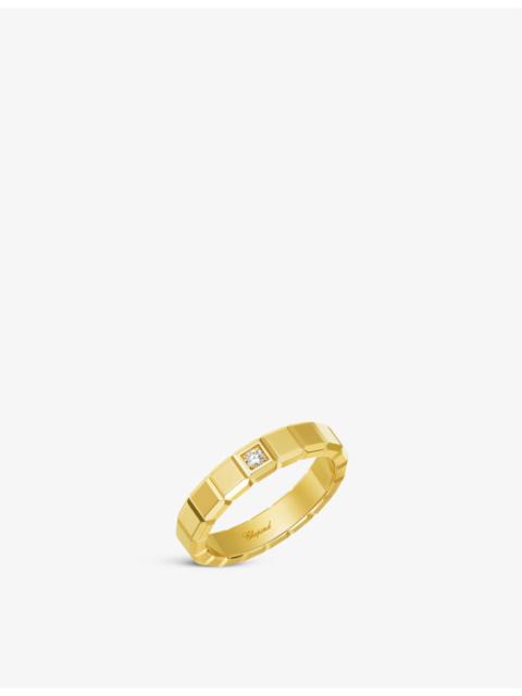 Ice Cube Pure 18-carat yellow-gold and diamond ring