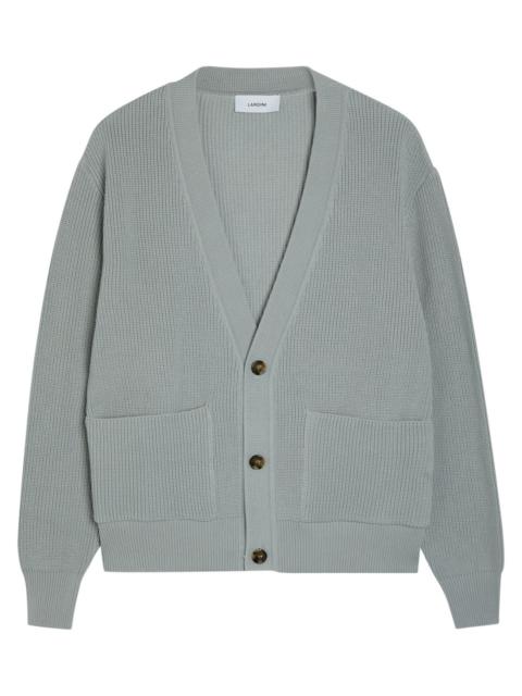 Lardini V-neck Knit Cotton Cardigan