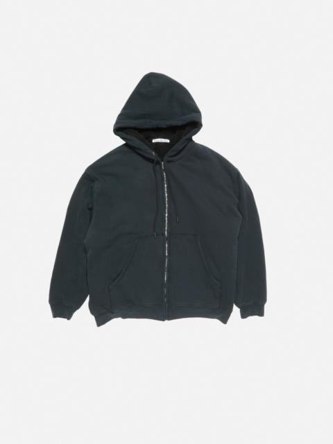 Hooded zipper sweater - Faded black