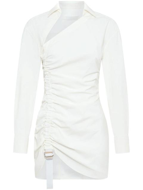 strap-detail asymmetric minidress