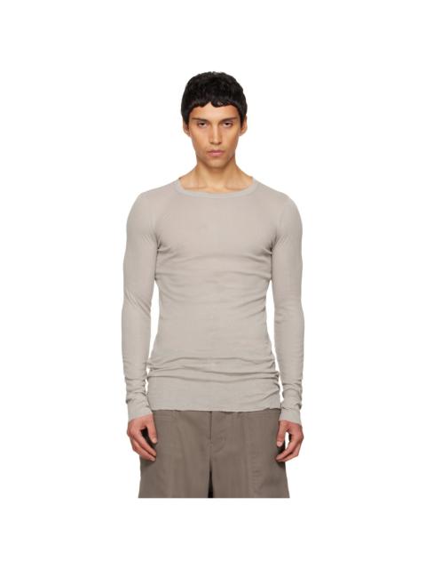 Gray Temple Rib LS T-shirt