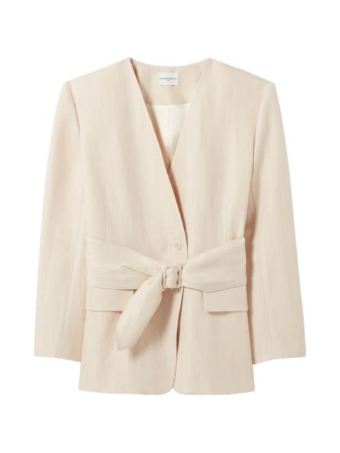 belted pocket blazer