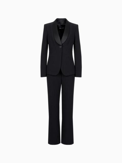 Pure silk crêpe tuxedo