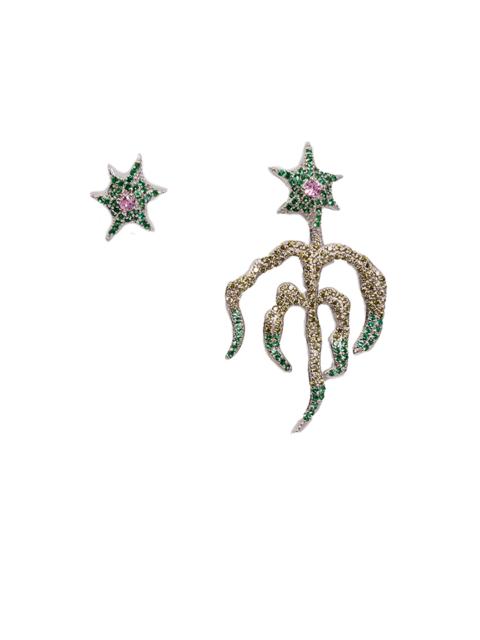 EMERALD STARBURST MIX EARRING