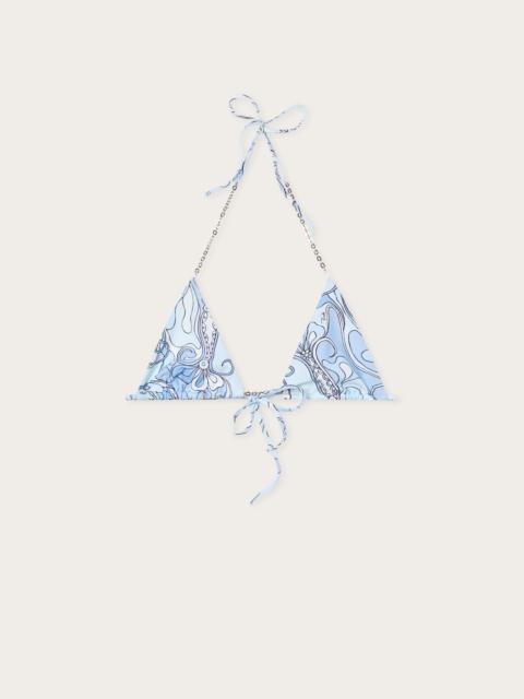 ORCHIDEE PRINT TRIANGLE BIKINI TOP