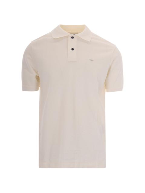 slim-fit piqué polo shirt