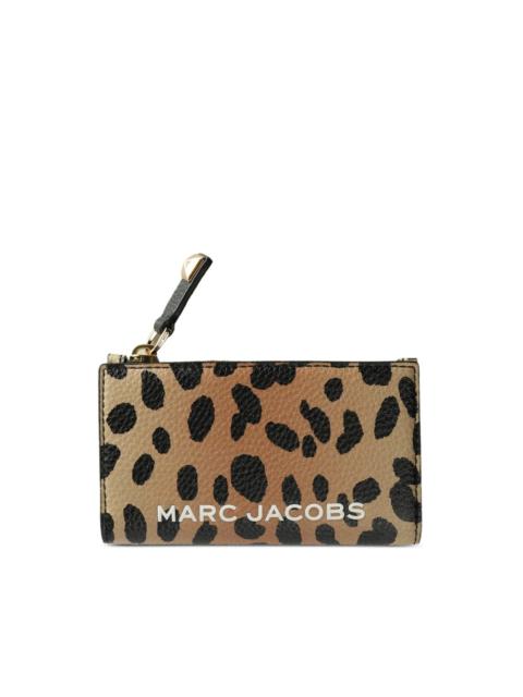 leopard-print zip-fastening wallet
