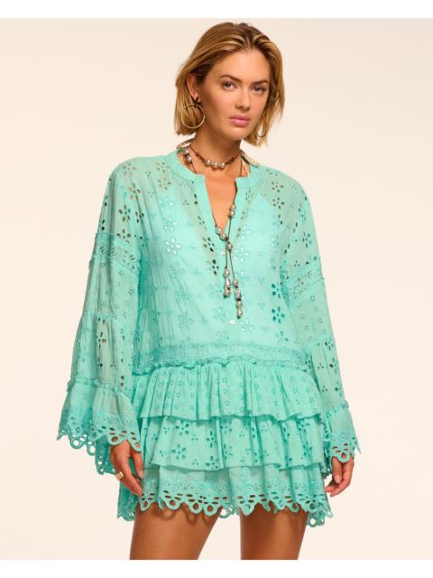 Roxanne Cotton Eyelet Coverup Mini Dress