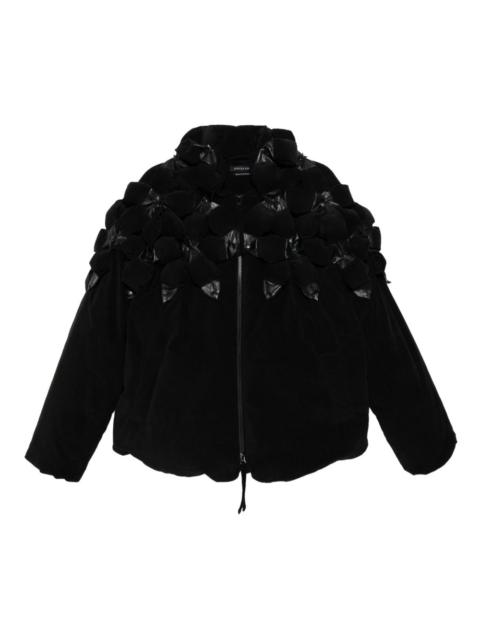 floral-embellishment down jacket